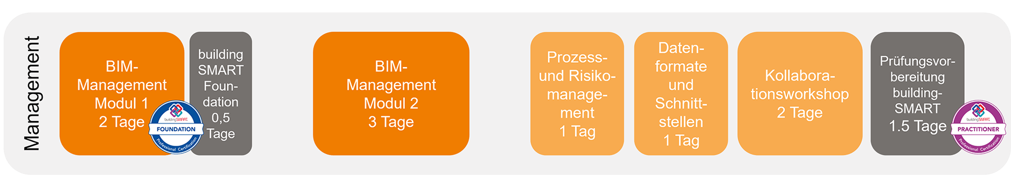 MuM BIM-Management Grafik Ausiblldungspfad BIM Ready 